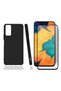 Samsung Galaxy A03S Case Soft Soft Silicone Phone Case 5D Full Covering Glass Screen Protector