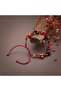 Certified Root Chakra Zone Red Agate, Black Tourmaline, Garnet Natural Stone Macrame Bracelet - 6