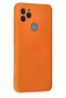 General Mobile Gm 22 Case Nano Velvet Inside Orange Color Silicone Cover