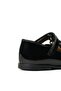 T-bar Black Vegan Girl's Ballerinas with Sequined Bow - 5