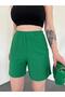 High Waist Pocket Elastic Waist Wrap Shorts - 2