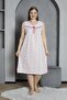 New Sleeve V-Neck 100% Cotton Combed Plus Size Mother's Nightgown 819