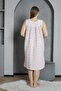 New Sleeve V-Neck 100% Cotton Combed Plus Size Mother's Nightgown 819 - 5
