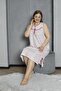 New Sleeve V-Neck 100% Cotton Combed Plus Size Mother's Nightgown 819 - 6