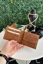 Zendar - Genuine Leather Classic Tan Men's Wallet with Coin Compartment, High-Level Handcrafted - 4