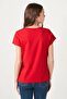 Women's Red T-Shirt V-Neck Solid Short Sleeve Basic from Your Fashion Style - 5