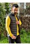 Men's Black Puffer Vest with Zipper Pocket Stand Collar Sleeveless Vest - 5