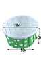 50 Pack Green and White Polka Dot Muffin Cake Mold, Safari Birthday Cupcake Cake Capsule - 3
