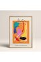 Natural Wood Framed Painting Framed Poster Artistic Modern Wall Decor (Abstract103-Wood)