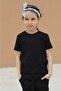 Double Black and White Color Unprinted Children's T-shirt - 2