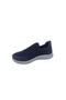 Men's Navy Blue Mesh Laceless Daily Use Sports Shoes - 3