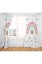 Crowned Rainbow Patterned Children's Room Background Curtain - 3
