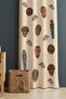 African Masks Patterned Background Curtain, Blackout Curtain (Single Wing Pricing)