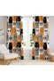 Dark Colored Cats Patterned Background Curtain, Blackout Curtain (Single Wing Pricing) - 3