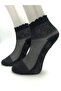 Women's Black Patterned Tulle Socks 3 Pairs