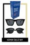 2-Piece Design Women's Sunglasses Set and Glasses Cleaning Set