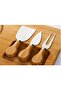 - Bamboo Cheese Presentation Board with 4 Pieces Apparatus 39cm X 20cm X 3 Cm - 2