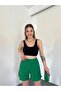 High Waist Pocket Elastic Waist Wrap Shorts - 4