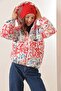 Women's Patterned Puffer Coat P22w201-5215 - 2