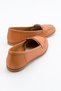F02 Tan Skin Genuine Leather Women's Loafer Shoes - 3