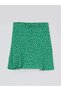 Floral Viscose Women's Shorts Skirt with Elastic Waist - 6