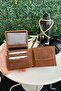 Zendar - Genuine Leather Classic Tan Men's Wallet with Coin Compartment, High-Level Handcrafted