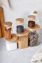 Senga 6 Pieces Borosilicate Glass Jar – Bamboo Vacuum Jar Set with Lid - 2