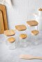 Senga 6 Pieces Borosilicate Glass Jar – Bamboo Vacuum Jar Set with Lid - 7