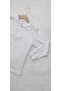 White Long Sleeve Polo Collar T-Shirt - 4
