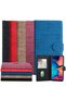 Case Compatible with Samsung Galaxy A14 Fabric Pattern Wallet Case with Stand, Business Card and Money Compartment - 3