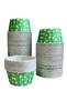 50 Pack Green and White Polka Dot Muffin Cake Mold, Safari Birthday Cupcake Cake Capsule - 2