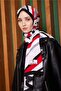 Women's Medina Silk Shawl Red - Black Icon - 3