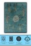 Palm Botanical Themed Green Decorative Woven Base Carpet Mira 1255 - 2