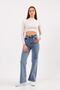 Mary 90's Snow Wash Blue Lycra Super High Waist Loose Jeans Palazzo Pantolonfrango - 3
