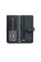 Matte Black Leather Phone Wallet with Card and Money Slot - 2