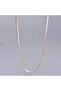 Stainless Steel Italian Crush Thin Chain Unisex Necklace 2 Mm With Heart 45 Cm Color: rose - 3