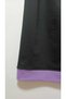 Black Purple Color Top Hooded Half Zipper Trousers Wide Leg Girl's 2-Piece Set - 6
