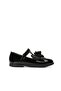 T-bar Black Vegan Girl's Ballerinas with Sequined Bow
