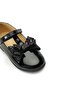 T-bar Black Vegan Girl's Ballerinas with Sequined Bow - 3