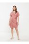 Double Breasted Neck Straight Tie Detailed Short Sleeve Maternity Dress