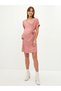 Double Breasted Neck Straight Tie Detailed Short Sleeve Maternity Dress - 8