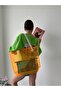 Women's Orange Transparent Beach Bag