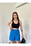 High Waist Pocket Elastic Waist Wrap Shorts - 2