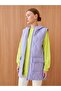Patterned Hooded Women's Puffer Vest - 2