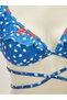 Ruffle Detailed Patterned Women's Bikini Top - 3
