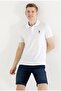 Base. Polo Asnn. Men's White Polo Neck Basic T-shirt