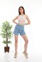 Monera Rosa High Waist Mini Denim Shortfrango - 2