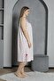 New Sleeve V-Neck 100% Cotton Combed Plus Size Mother's Nightgown 819 - 3
