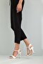 Classic White Matte Women's Classic Heeled Shoes - 2