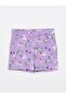 Patterned Girl's Shorts with Elastic Waist